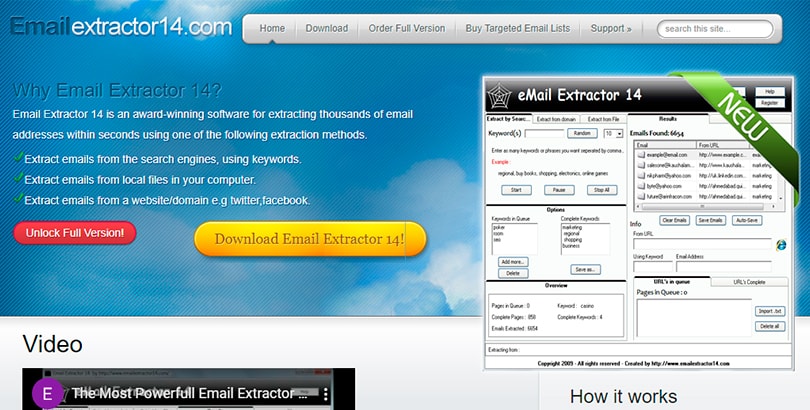 email extractor online from website