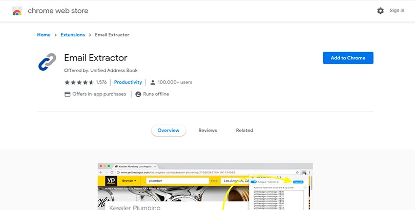 email extractor extension