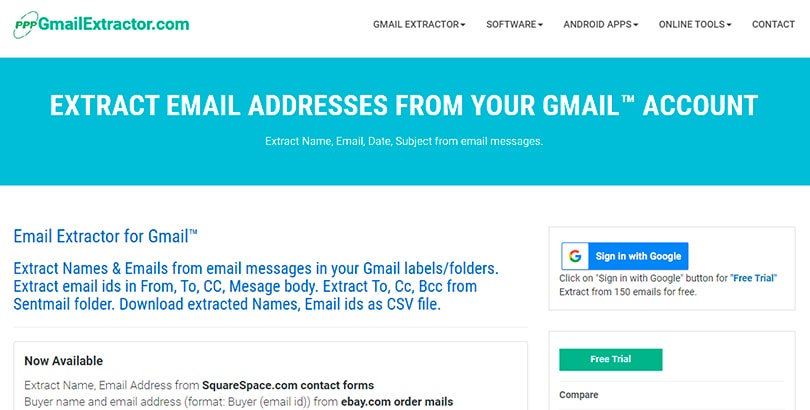 gmail email address extractor