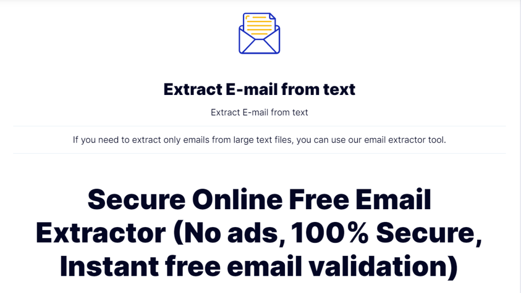 Free Email Extractor - Explore Bulk Email Verifier tools