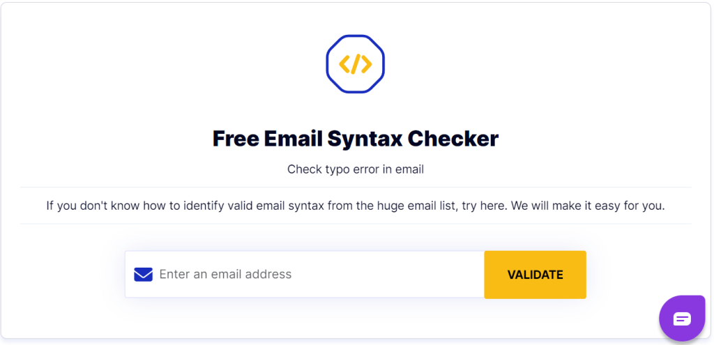 Free Email Syntax Checker - Explore Bulk Email Verifier tools