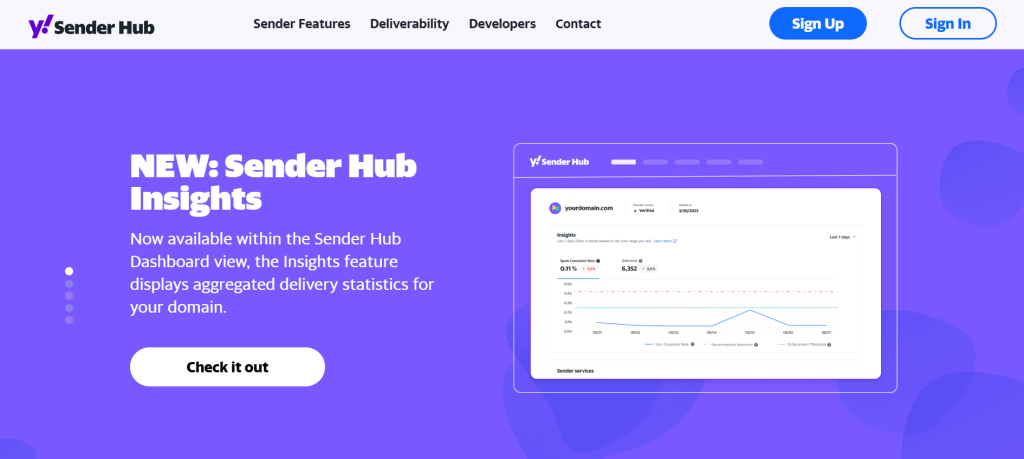Yahoo Sender Hub