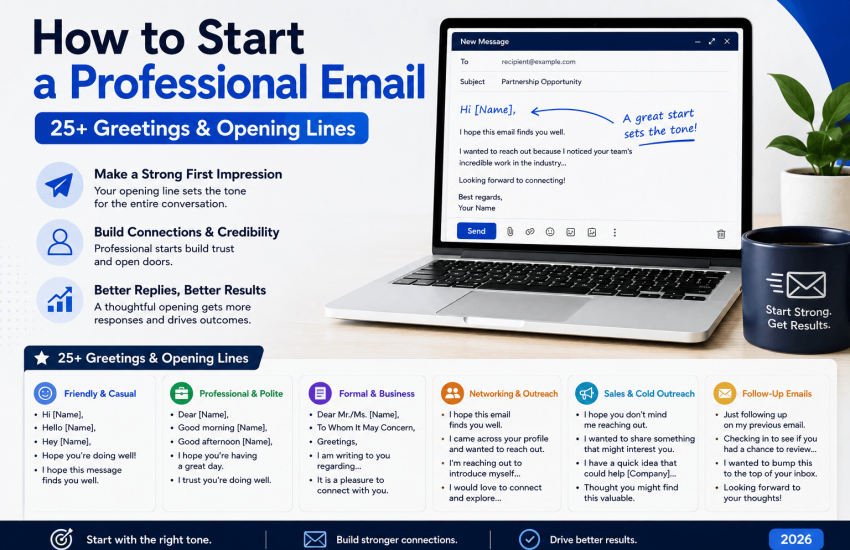how to start a professional email